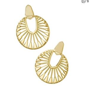 Kendra Scott Elegant Gold lightweight Statement Earrings
